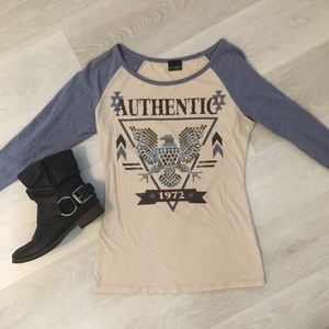 {Daytrip} Retro long sleeve rhinestone shirt, M